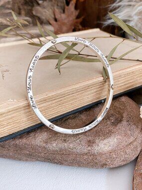 BRIGHTON "Love Your Heart" Silver Bangle